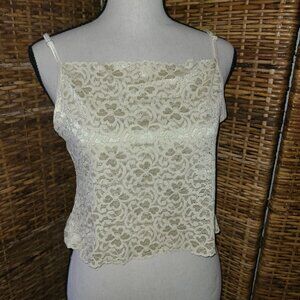 Eva Cervantes Lace Cami Ivory Size XL Vintage